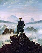 Caspar David Friedrich The wanderer above the sea of fog Sweden oil painting artist